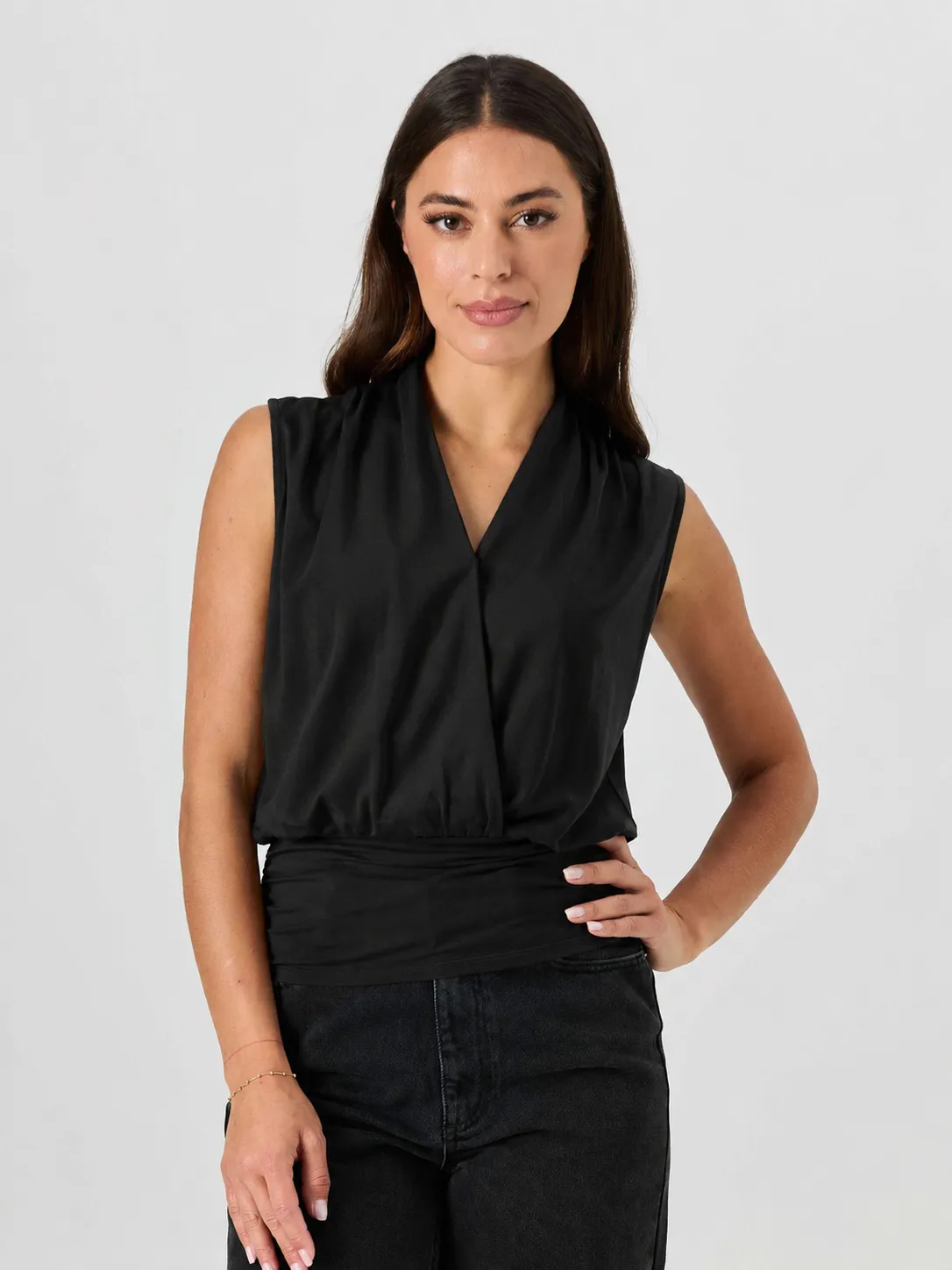 Shawl Collar Top Black sold by Dharma Bums product image thumbnail 2
