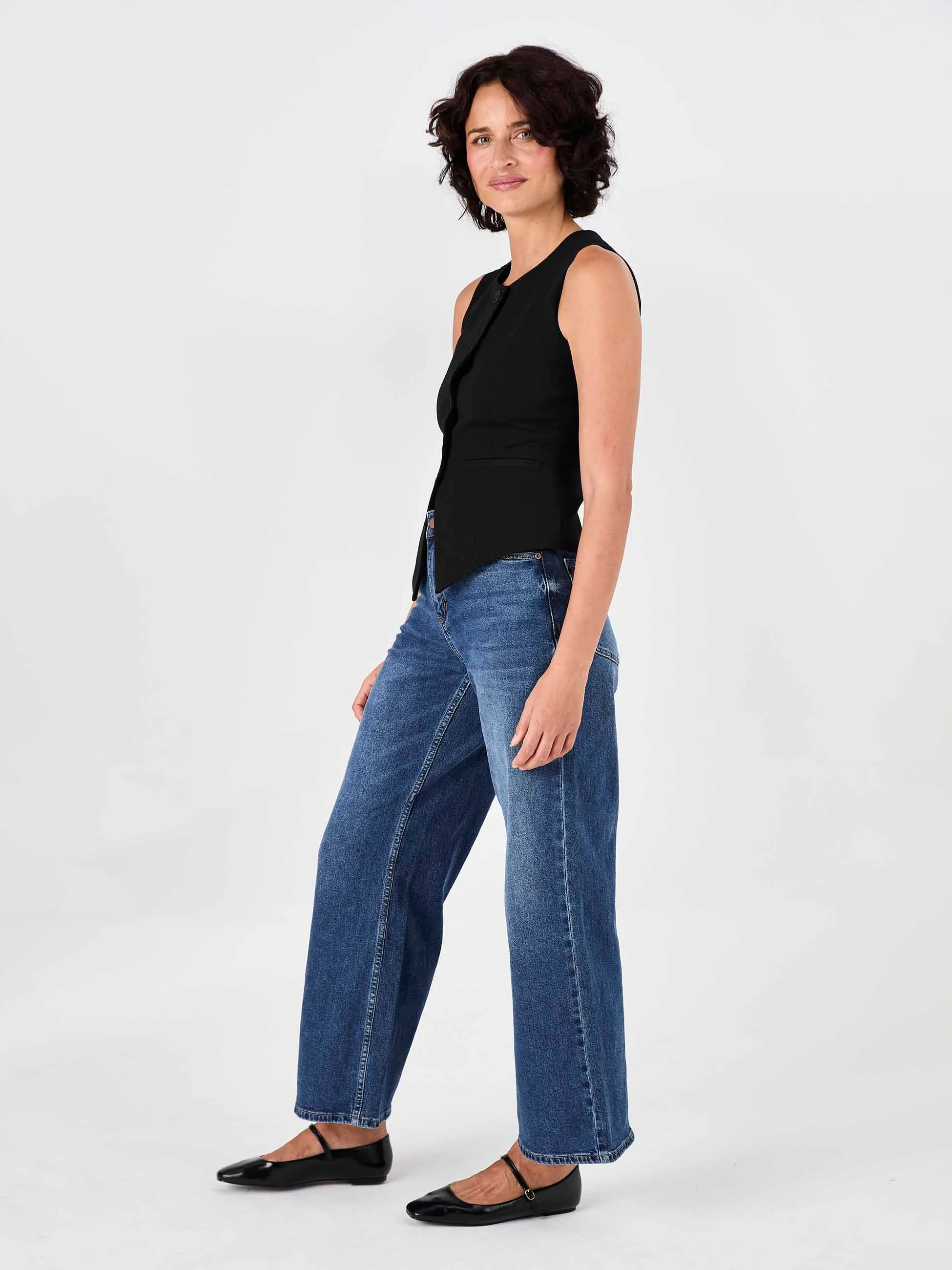 Fitted Waistcoat - Black sold by Dharma Bums product image thumbnail 2