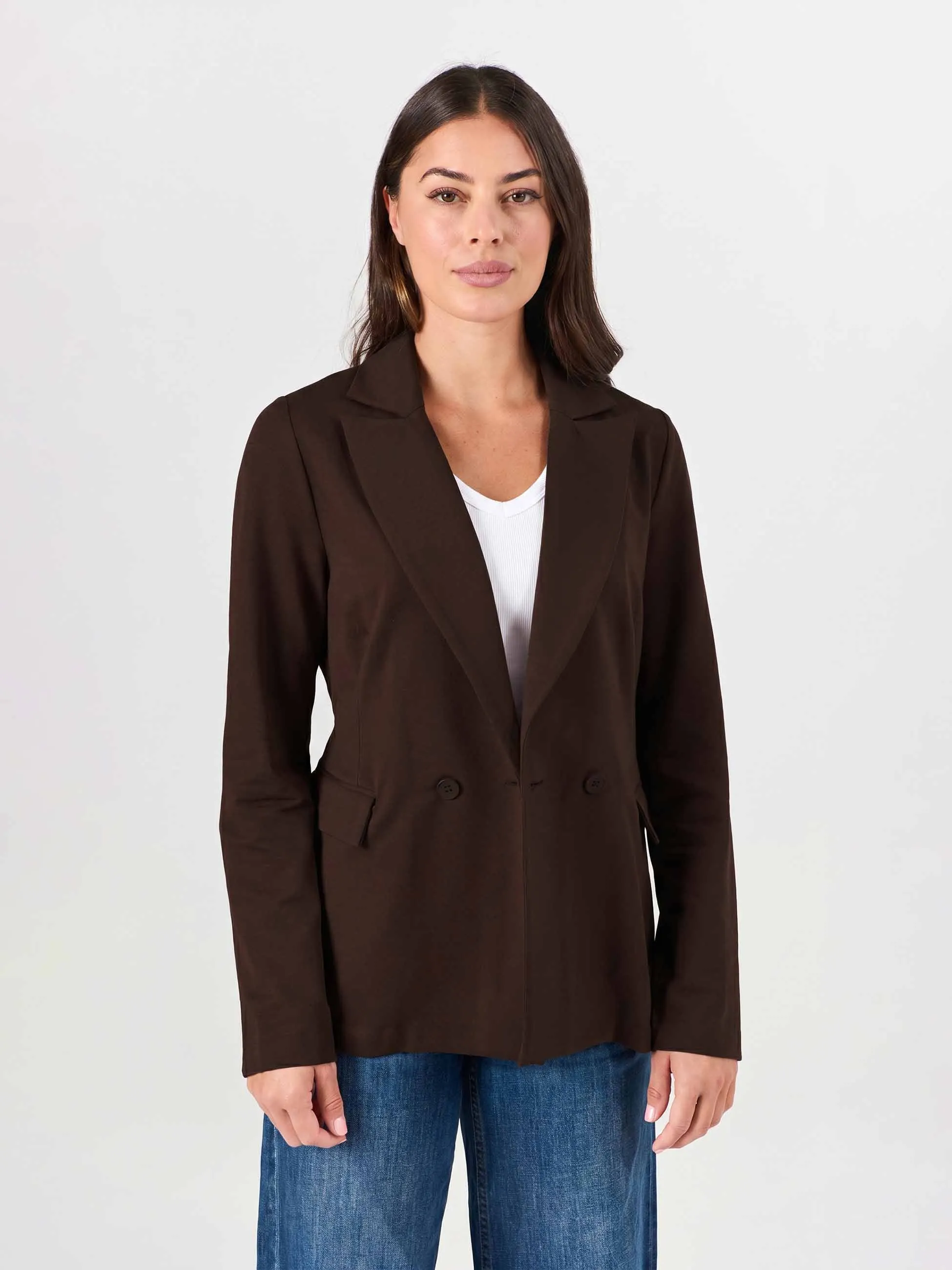 The Double - Breasted Blazer - Coffee Bean sold by Dharma Bums