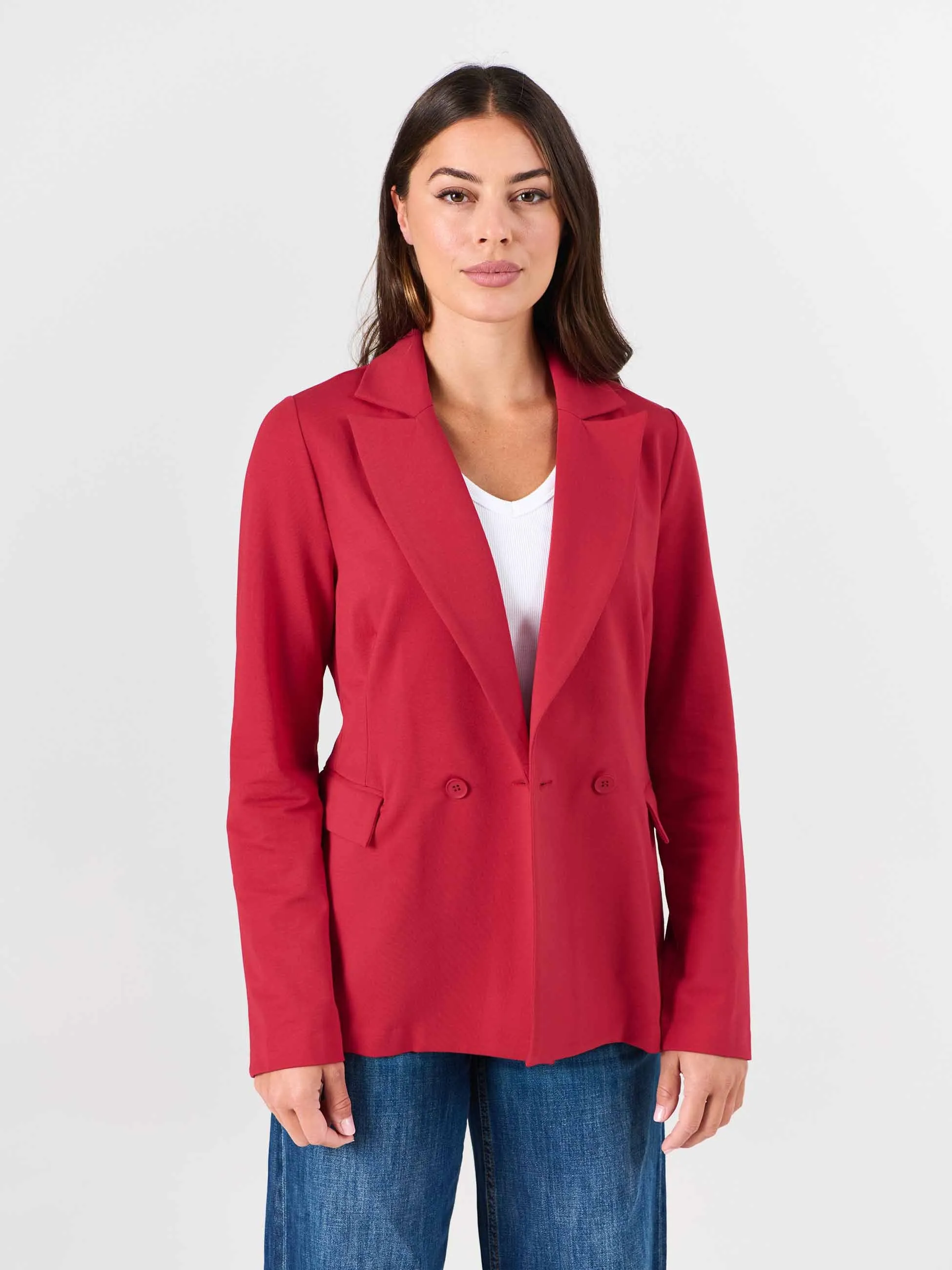 The Double - Breasted Blazer - Cherry sold by Dharma Bums product image thumbnail 3