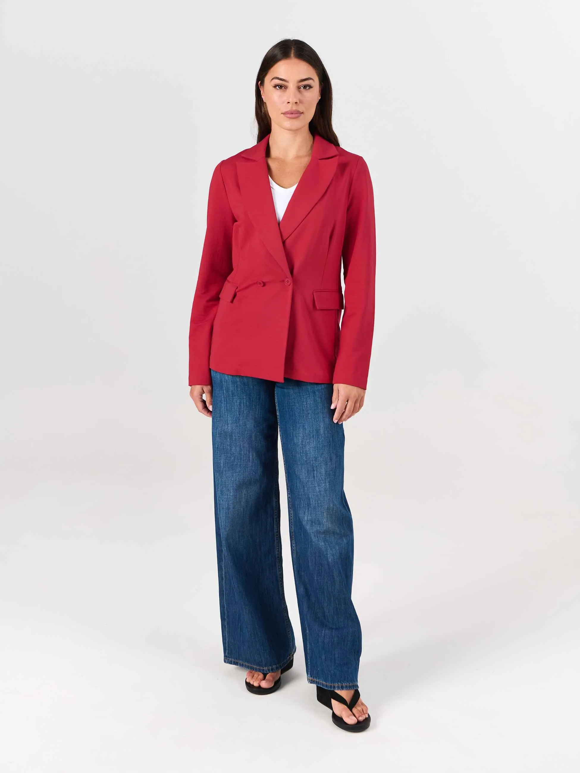 The Double - Breasted Blazer - Cherry sold by Dharma Bums product image thumbnail 2