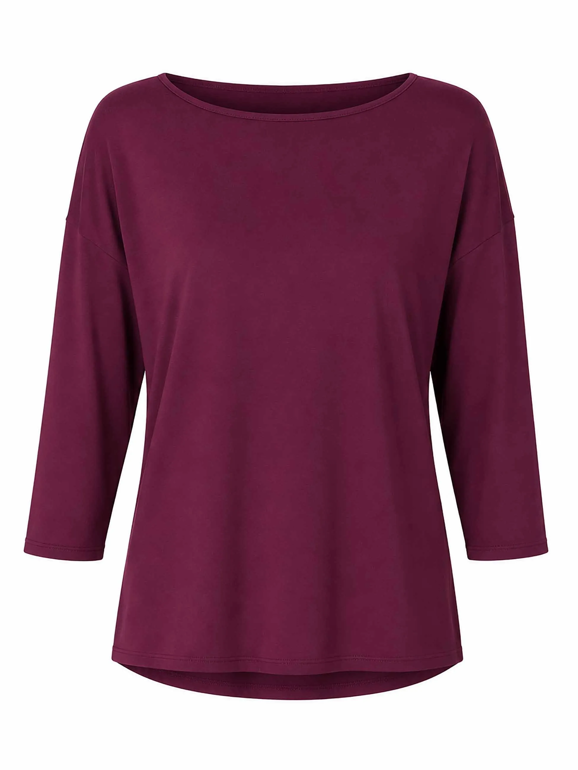 Modal Luxe Layer Tee 3/4 Sleeve - Ruby sold by Dharma Bums product image thumbnail 5