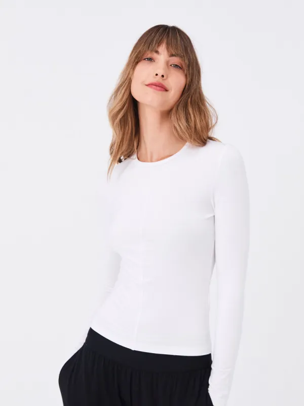 Modal Long Sleeve Tee - White sold by Dharma Bums