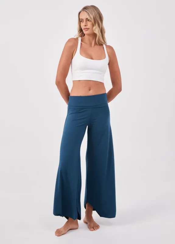 Modal Tulip Flare Pant - Teal sold by Dharma Bums
