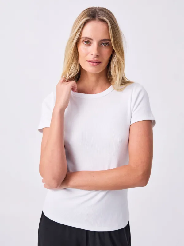 Organic Cotton Short Sleeve Tee- White sold by Dharma Bums