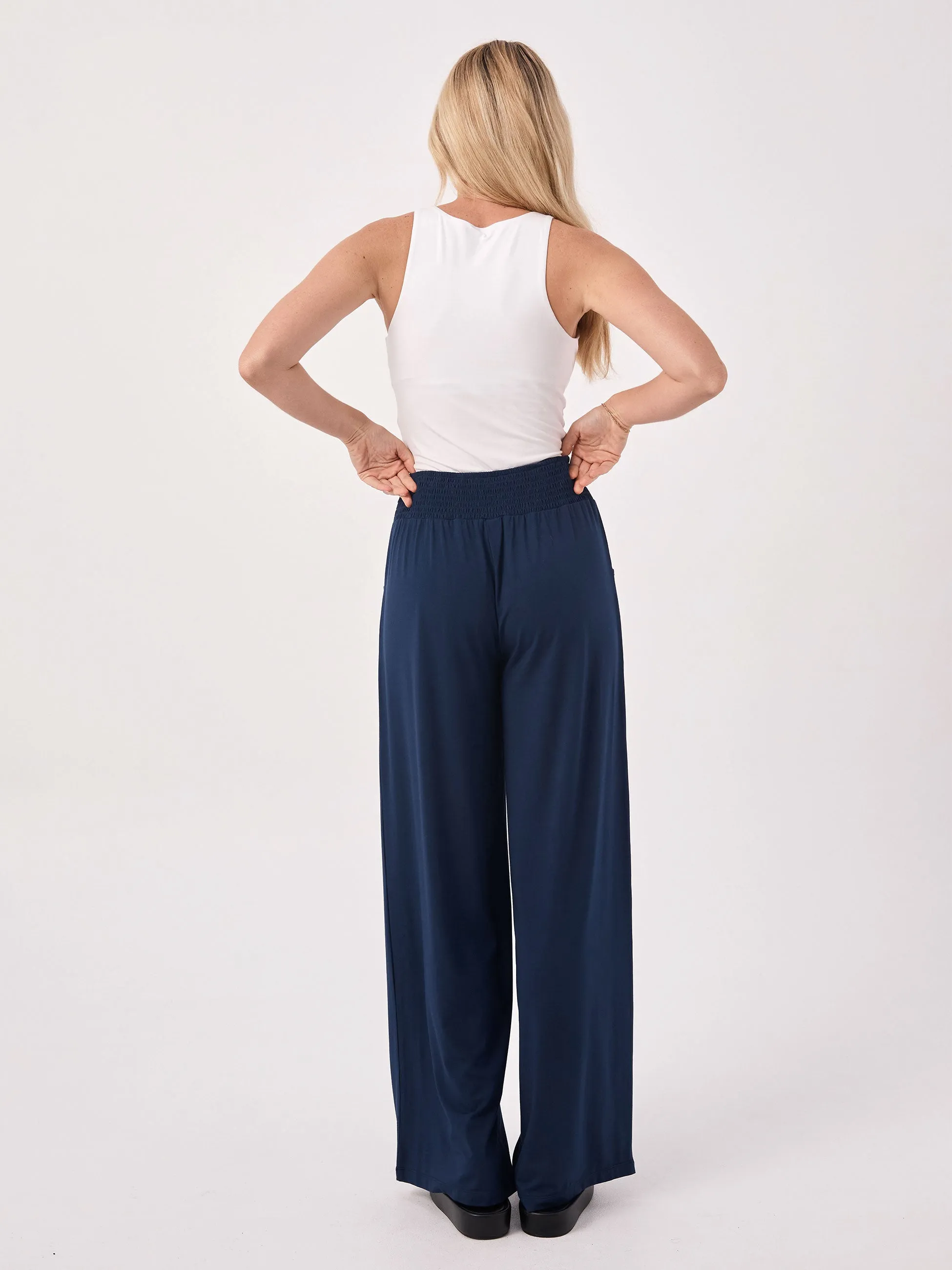 Bliss Wide Leg Pant - Navy sold by Dharma Bums product image thumbnail 5