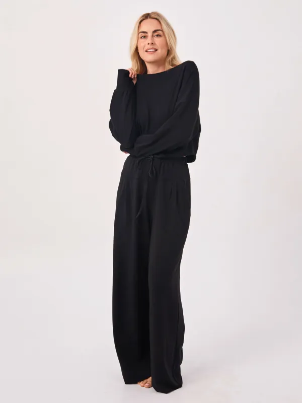 French Terry Yin Sweat Pant - Black sold by Dharma Bums