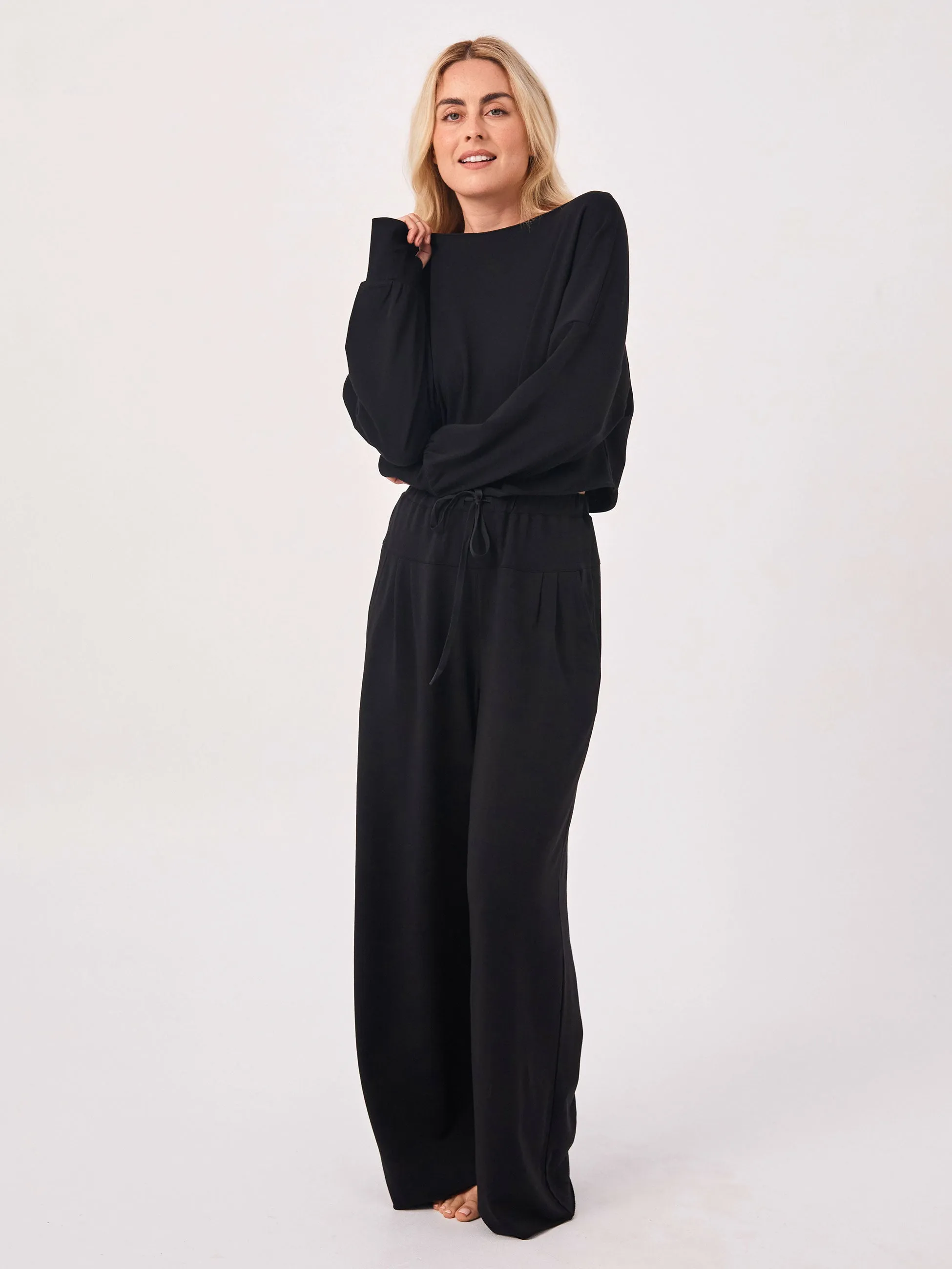 French Terry Yin Sweat Pant - Black sold by Dharma Bums