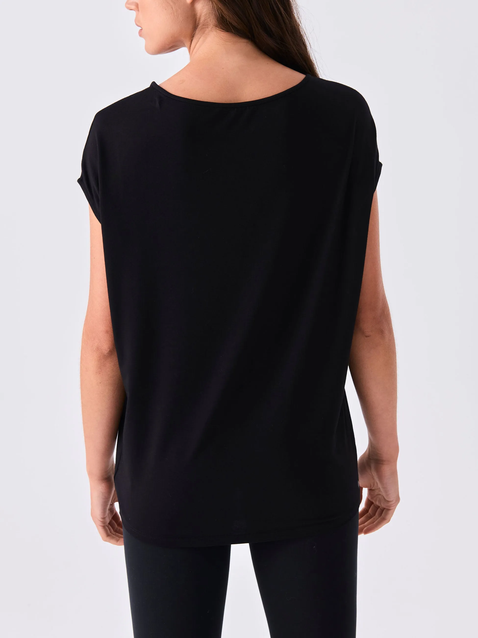 Modal Luxe Layer Tee - Black sold by Dharma Bums product image thumbnail 5