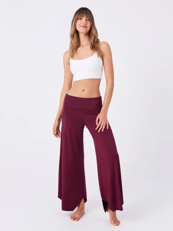 Modal Tulip Flare Pant - Merlot sold by Dharma Bums