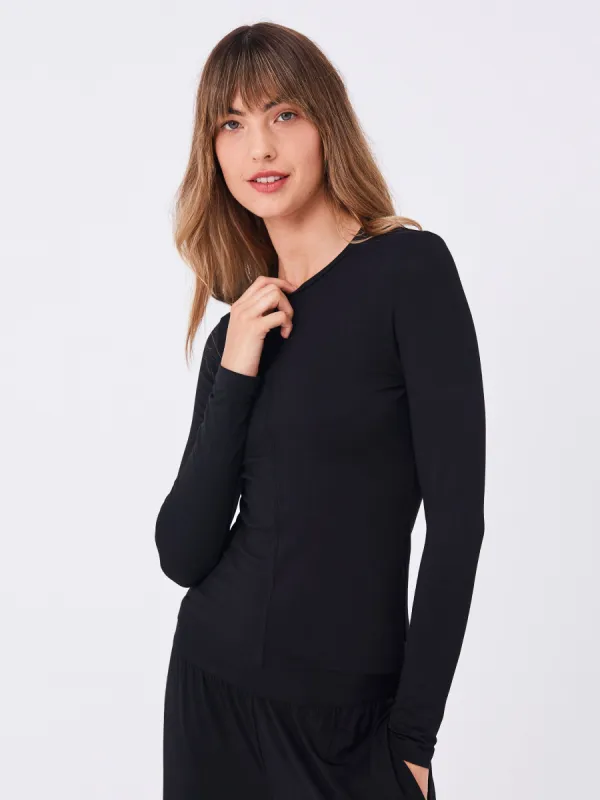 Modal Long Sleeve Tee - Black sold by Dharma Bums