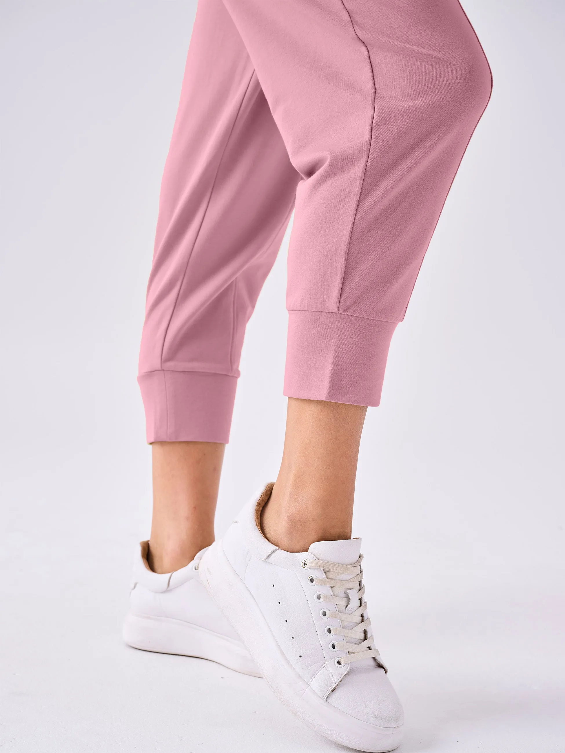 Breeze French Terry Cropped Jogger - Rosewater sold by Dharma Bums product image thumbnail 4