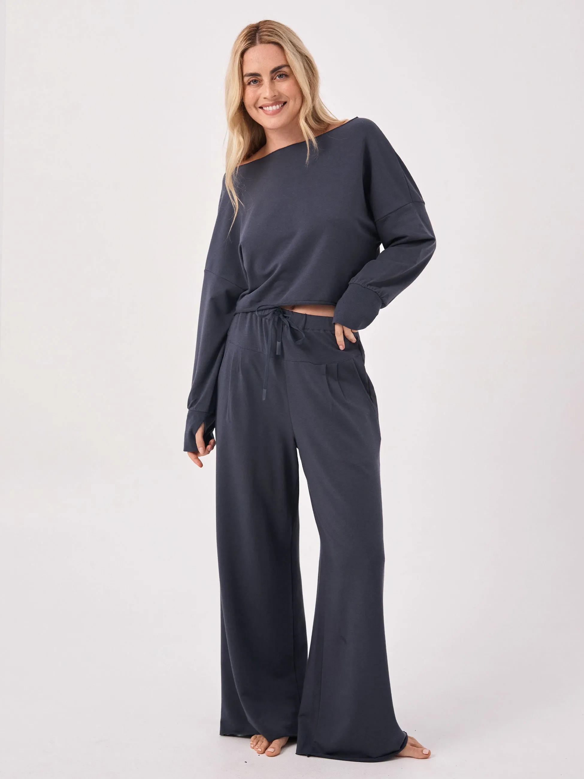 French Terry Yin Sweat Pant - Charcoal sold by Dharma Bums product image thumbnail 2