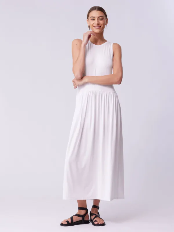 Essential Maxi Dress - White sold by Dharma Bums
