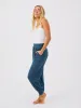 Exhale Cuffed Yoga Pant - Teal sold by Dharma Bums