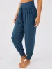 Exhale Cuffed Yoga Pant - Teal sold by Dharma Bums