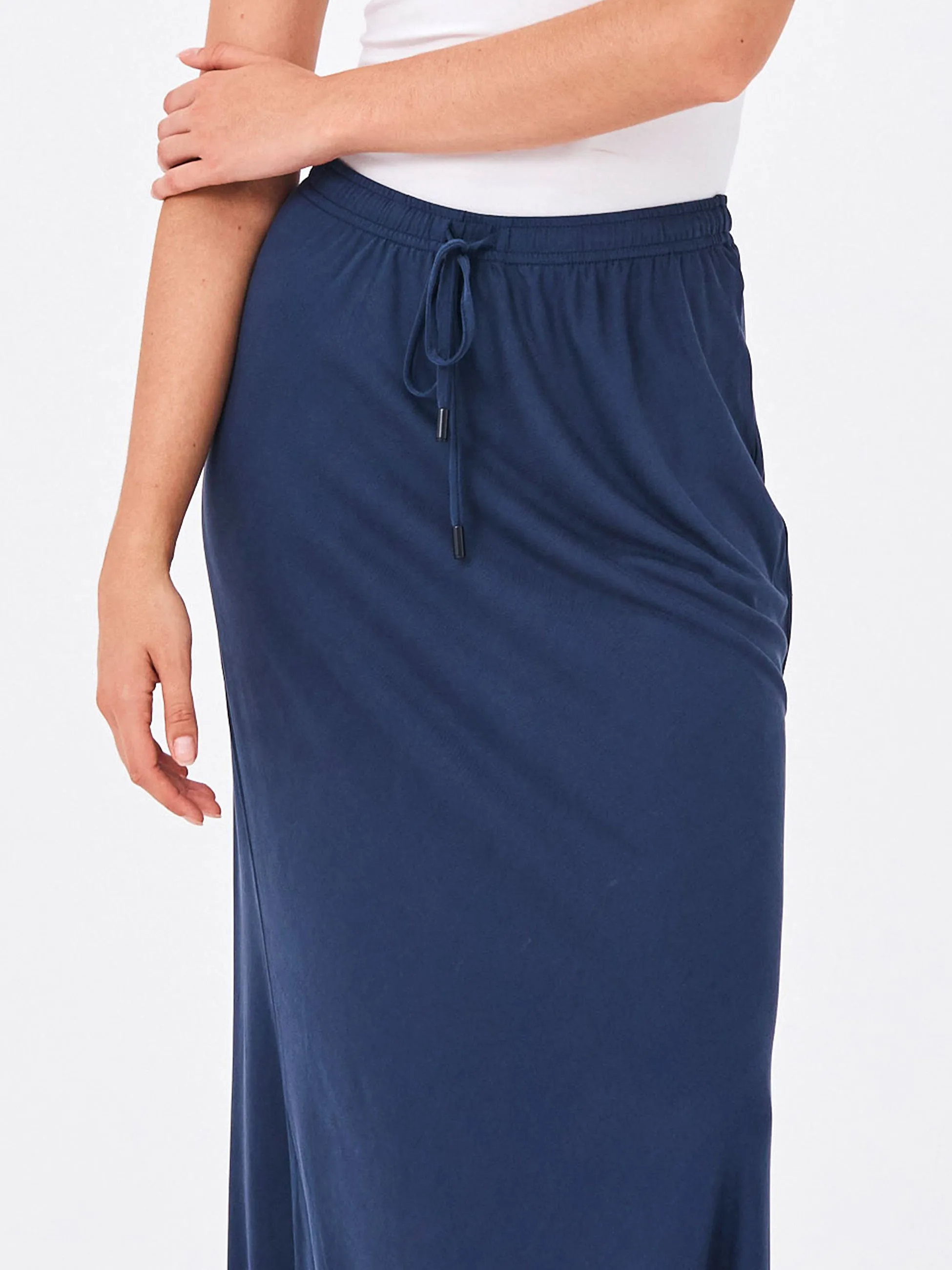 Bias Cut Cupro Midi Skirt - Navy sold by Dharma Bums product image thumbnail 5
