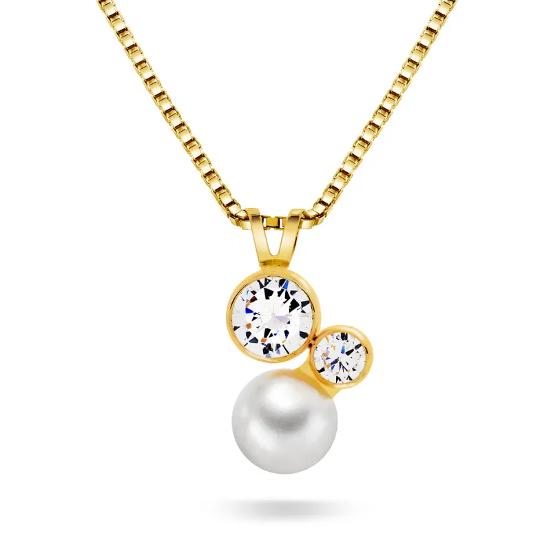OROgull Anheng med Perle og CZ sold by Diamanthuset