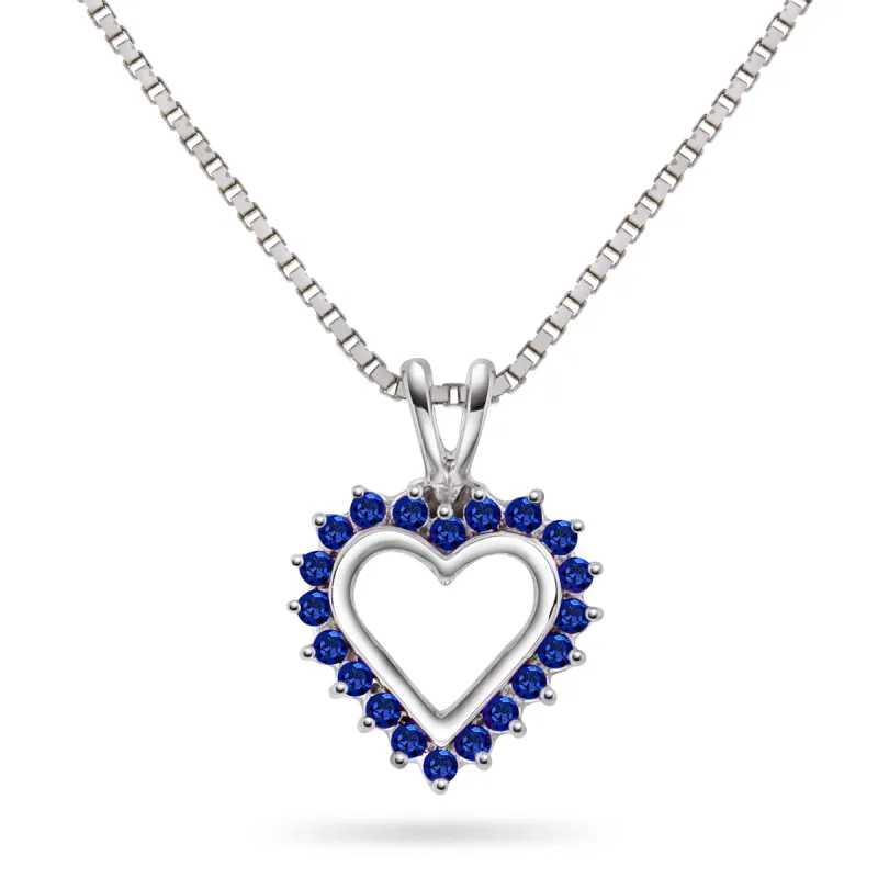 Halssmykke med safirer i hvitt gull sold by Diamanthuset