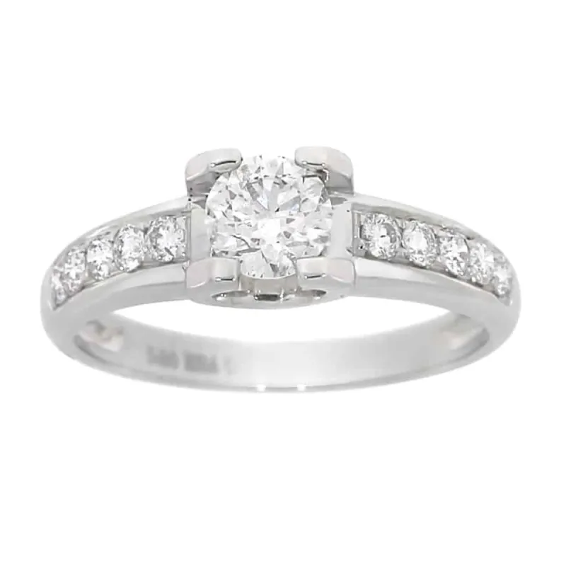 Diamantring i hvitt gull, 0.80CT TWSI sold by Diamanthuset