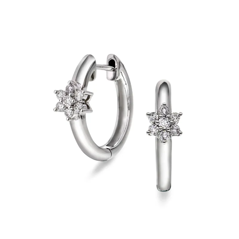 Diamantørepynt i Hvitt Gull (585), 0.25ct TW/SI Diamanter sold by Diamanthuset