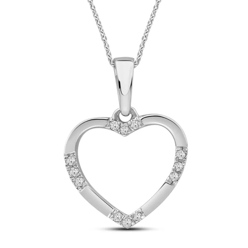 Diamantanheng med 14k gullkjede 0,03ct tw/si i hvitt gull sold by Diamanthuset