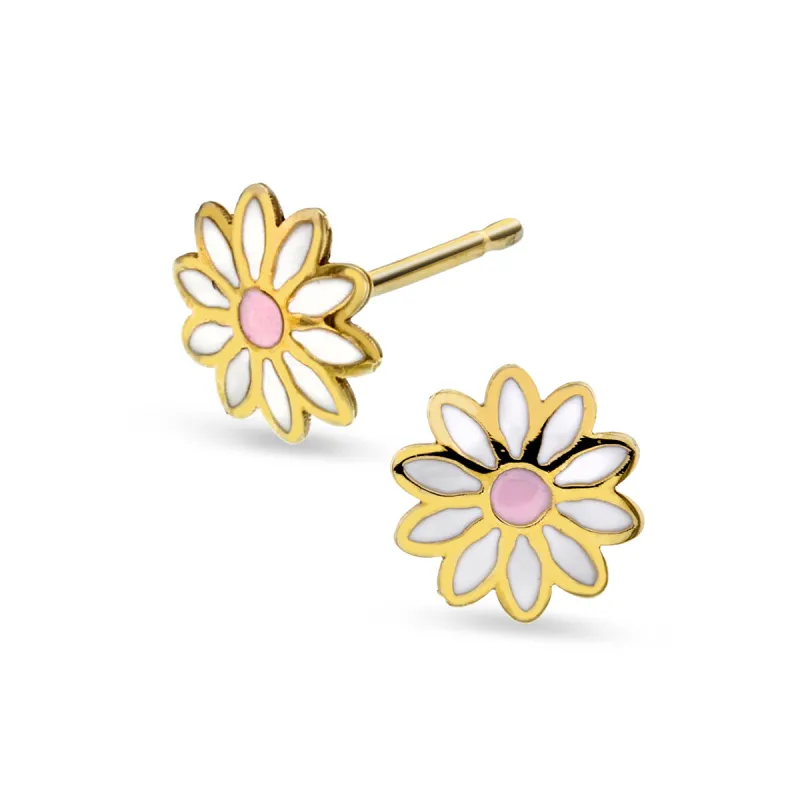 Ørepynt - Hvit Blomst sold by Diamanthuset