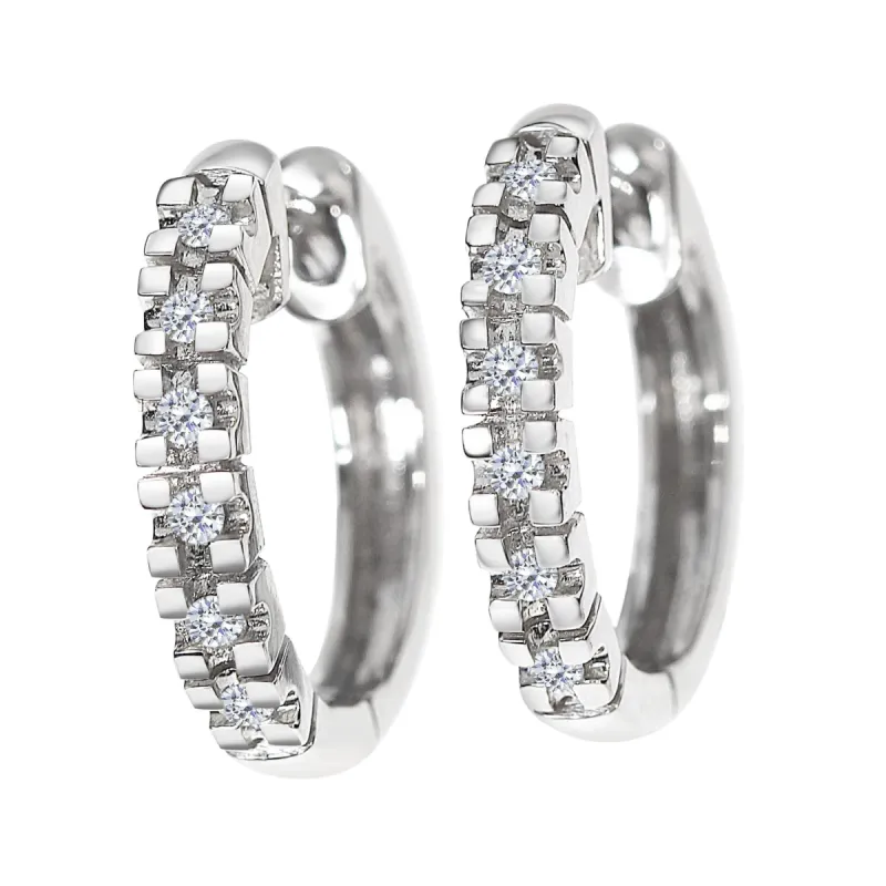 Diamant øredobber i hvitt gull, 0.12CT TW/Si sold by Diamanthuset