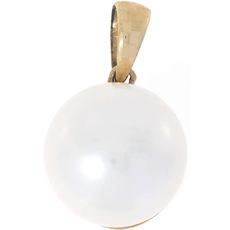 Halssmykke med perle i gult gull, 11mm sold by Diamanthuset