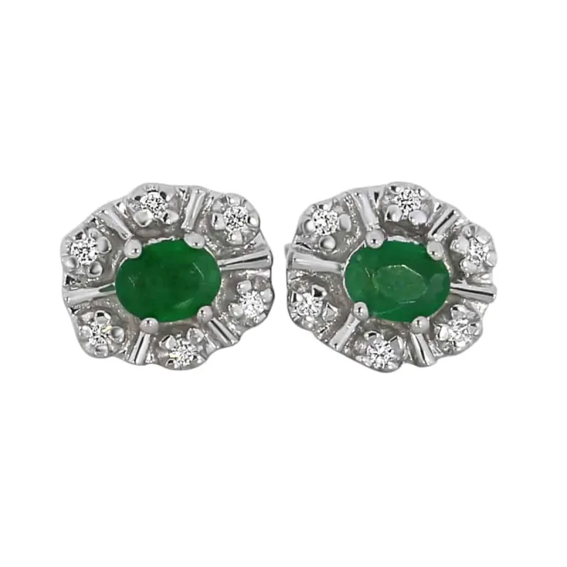 Diana Diamant øredobber med smaragd 0,06ct twsi sold by Diamanthuset