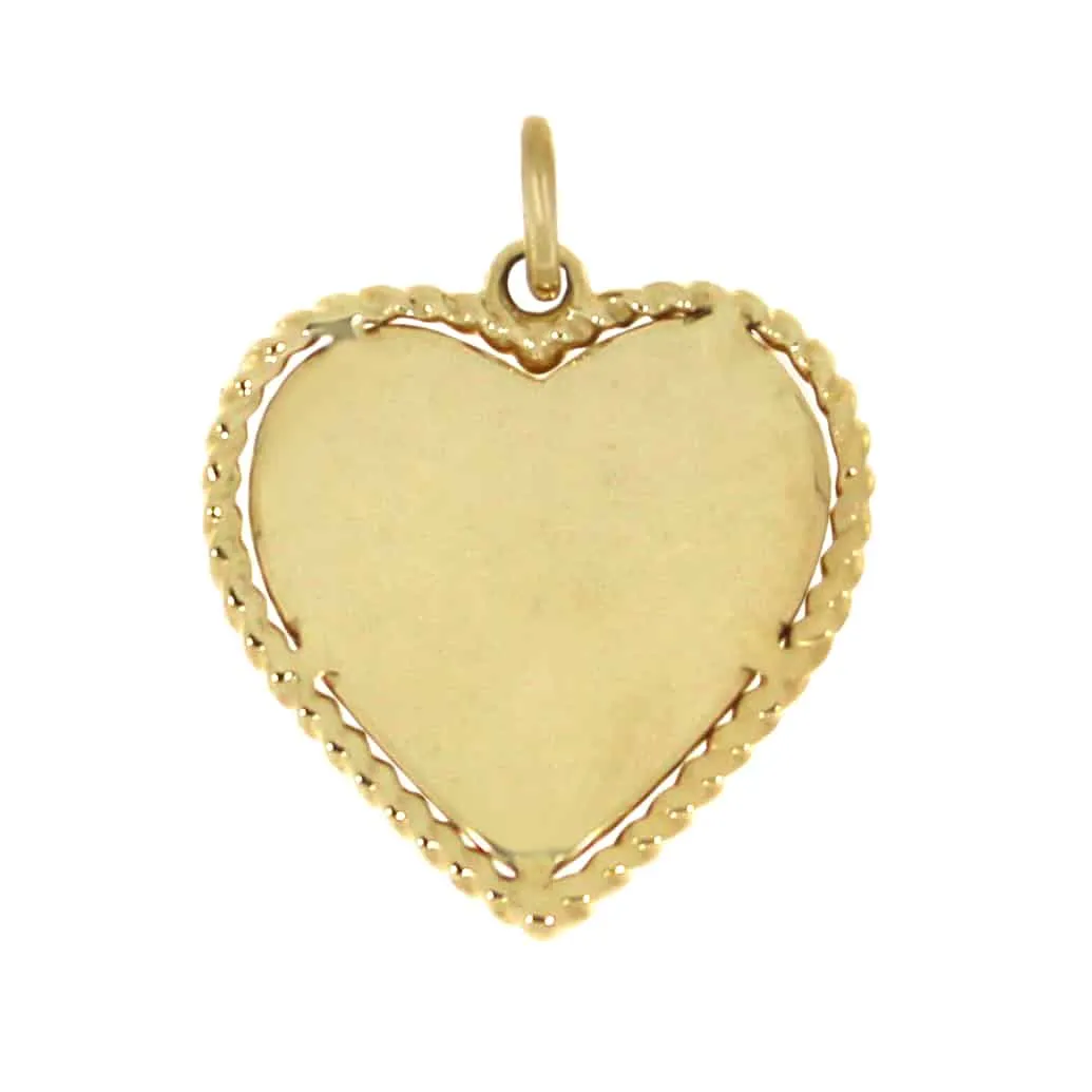 Gullplate i hjerte (Hvitt eller gult Gull) sold by Diamanthuset