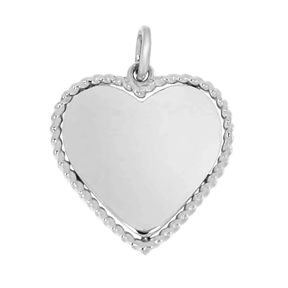 Gullplate i hjerte (Hvitt eller gult Gull) sold by Diamanthuset product image thumbnail 2