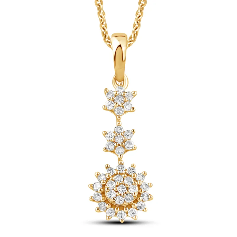 Diamantanheng 0,20ct tw/si i gult gull sold by Diamanthuset