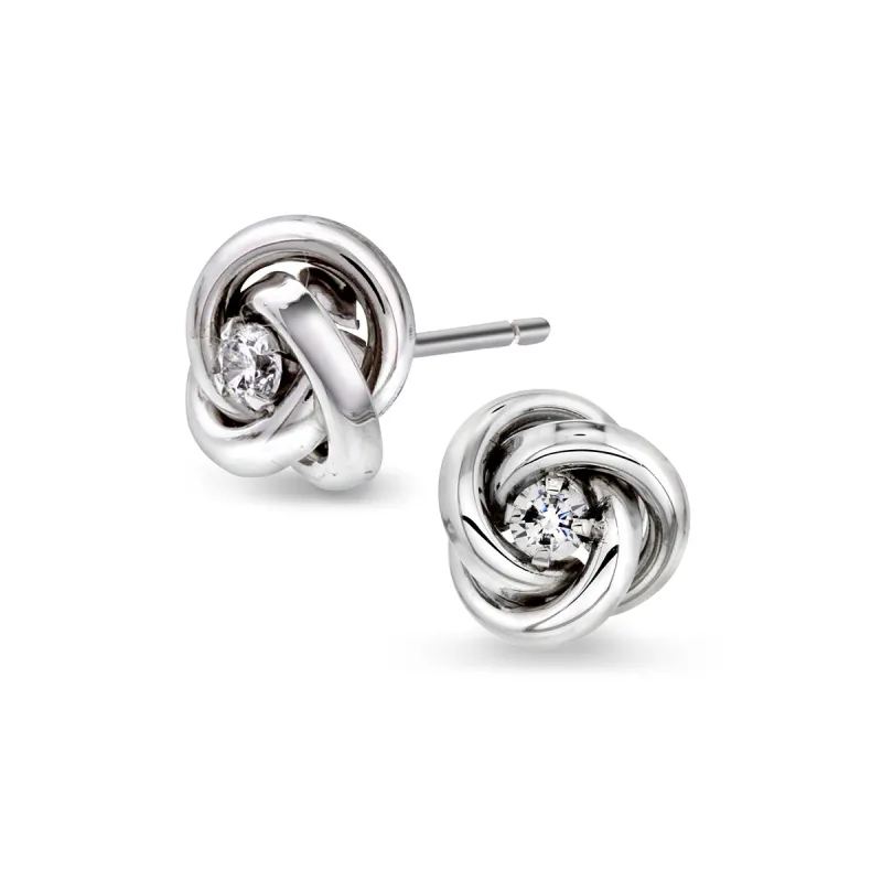 Gulløredobber i hvitt gull med zirkon sold by Diamanthuset