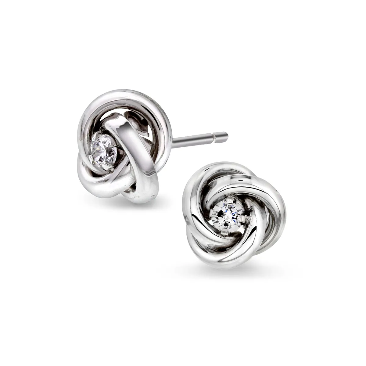 Gulløredobber i hvitt gull med zirkon sold by Diamanthuset