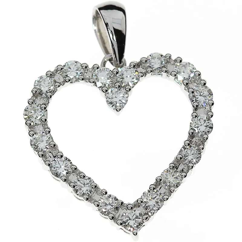 Diamanthalssmykke i hvitt gull, 1.00CT TWSI sold by Diamanthuset