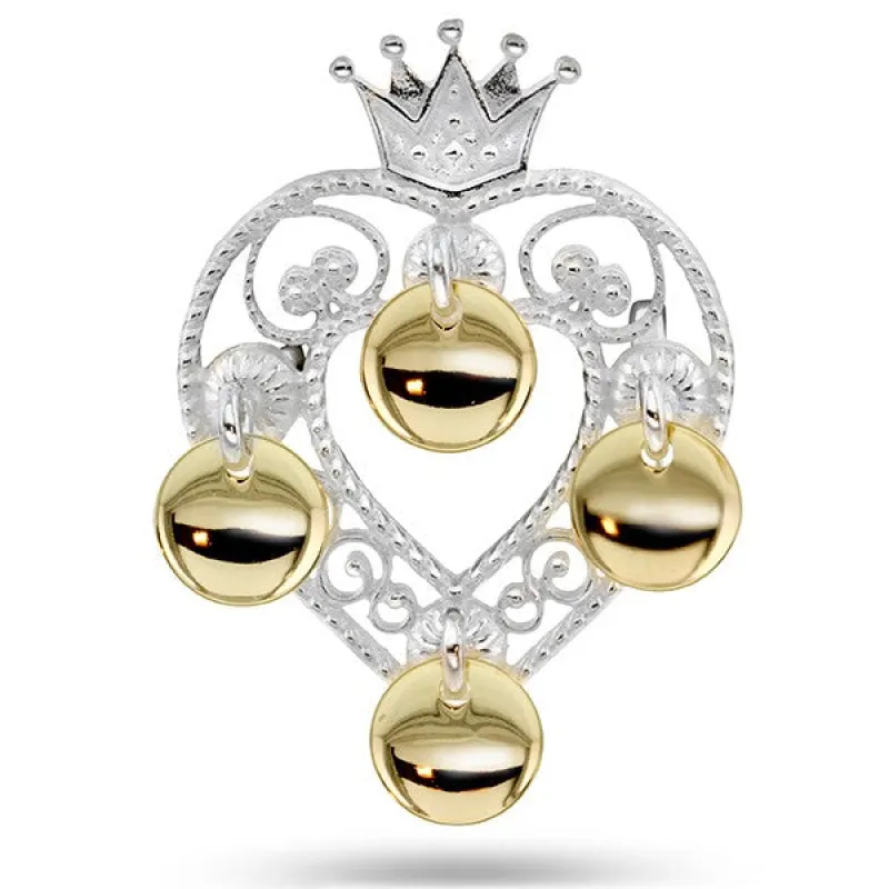 Prinsessesølje, hvit m/forgylte løv sold by Diamanthuset