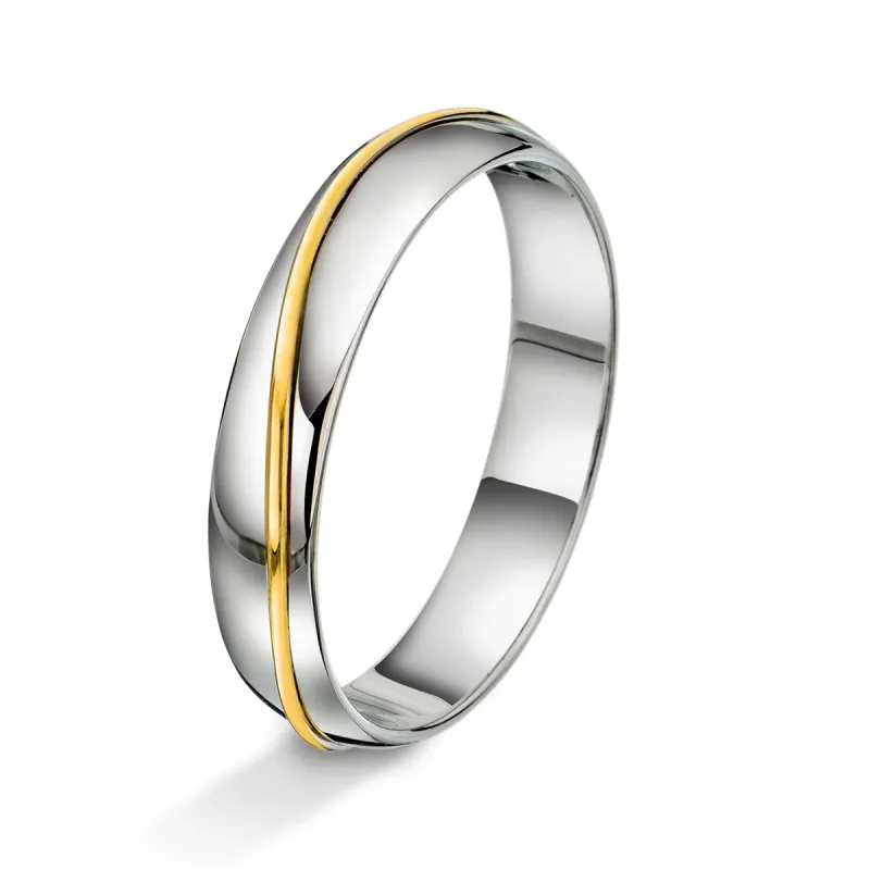 Amore giftering i tofarget gull, 4.5mm sold by Diamanthuset