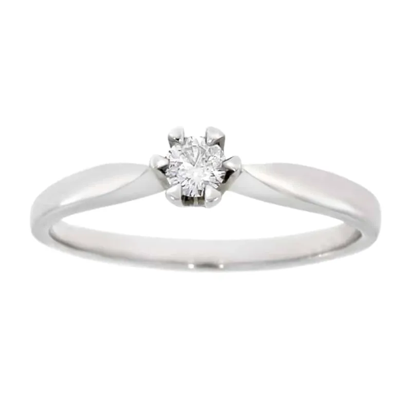 Victoria diamantring i hvitt/gult gull made by Diamanthuset