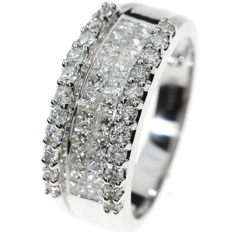 Diamantring i hvitt gull, 1.08CT TWSI sold by Diamanthuset