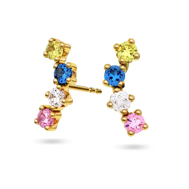 OROgull Øredobber med Multi Color CZ sold by Diamanthuset