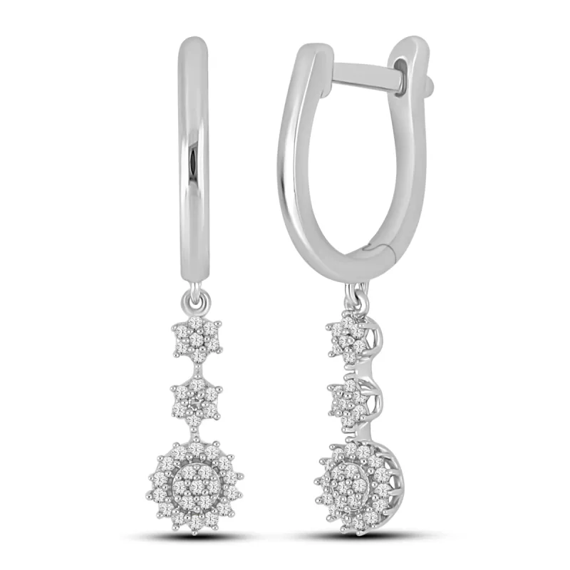 Diamantøredobber i hvitt gull, 0.25ct TW Si sold by Diamanthuset