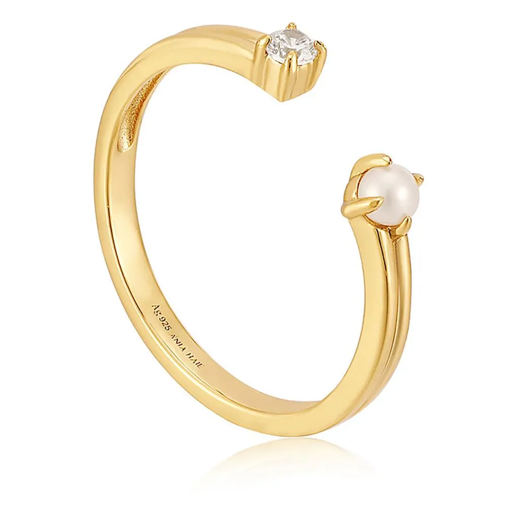 ANIA HAIE JUSTERBAR RING MED FERSKVANNSPERLE sold by Diamanthuset