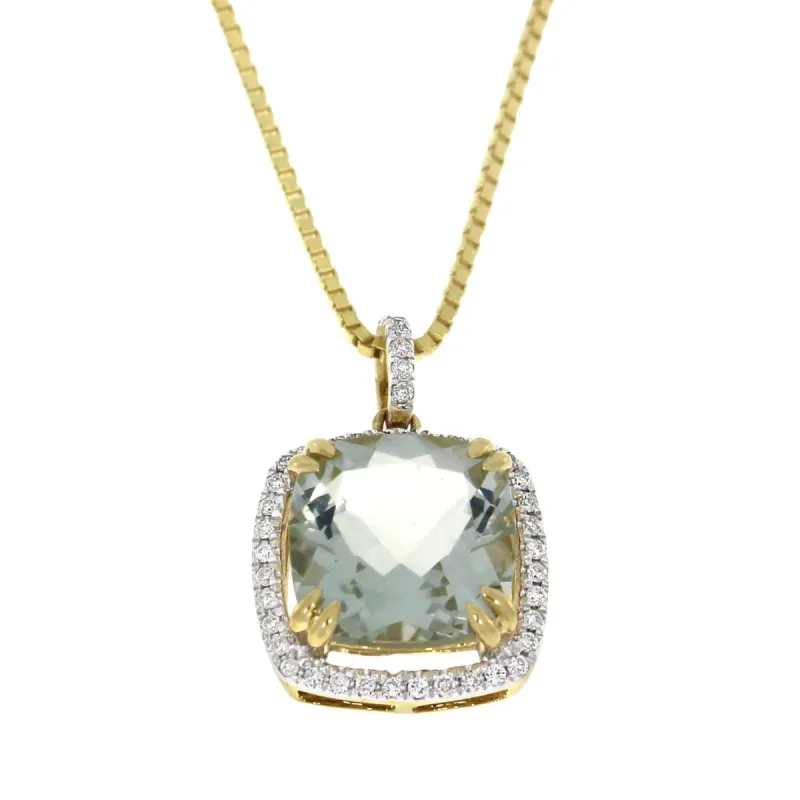 Diamantanheng med Grønn Ametyst 0.20ct tw/si sold by Diamanthuset