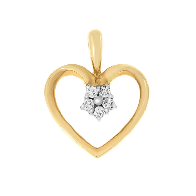 Diamant halssmykke i gult gull, 0.07ct TWSi sold by Diamanthuset