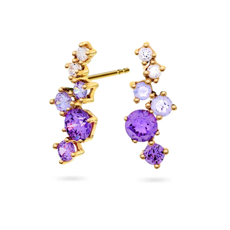 OROgull Øredobber med Ametyst CZ sold by Diamanthuset