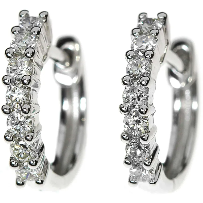 Diamantøredobber i Hvitt Gull, 0.80CT TWSI Diamanter sold by Diamanthuset