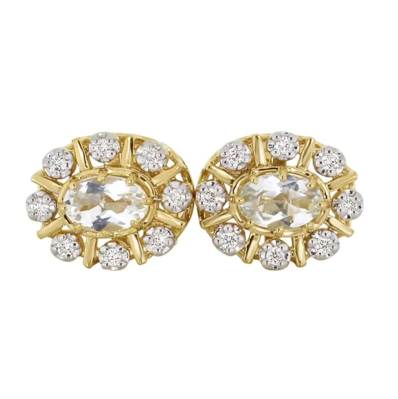 Diana Diamantøredobber med Grønn Ametyst og 0,16ct TW/SI Diamanter sold by Diamanthuset