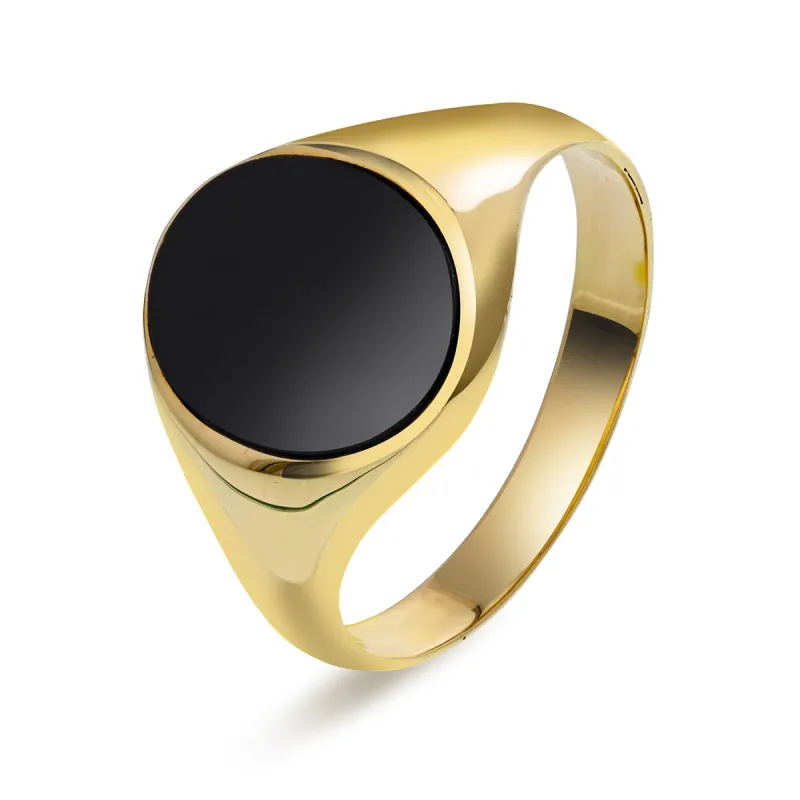 Herrering med sort onyx sold by Diamanthuset