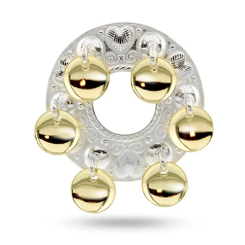 Sølje, hvit m/forgylte løv sold by Diamanthuset